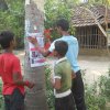 Postering by Children in Campaign